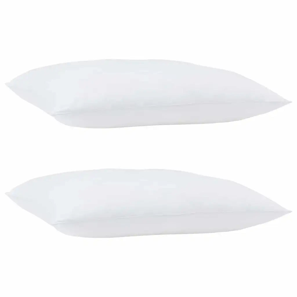 Cuscino 2 pcs Bianco 75 x 50 x 20 cm Cotone e Poliestere 42007806