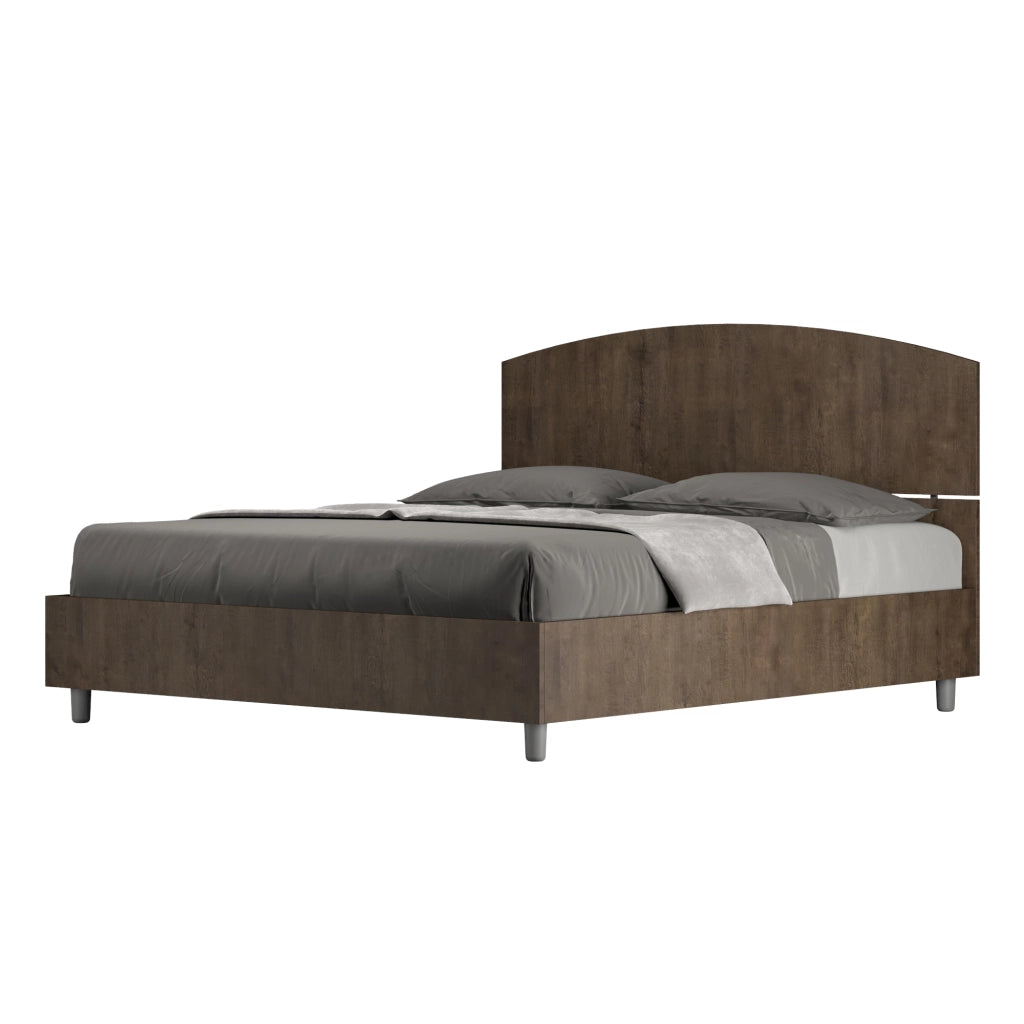 BS COM Letto matrimoniale contenitore 160x200 noce