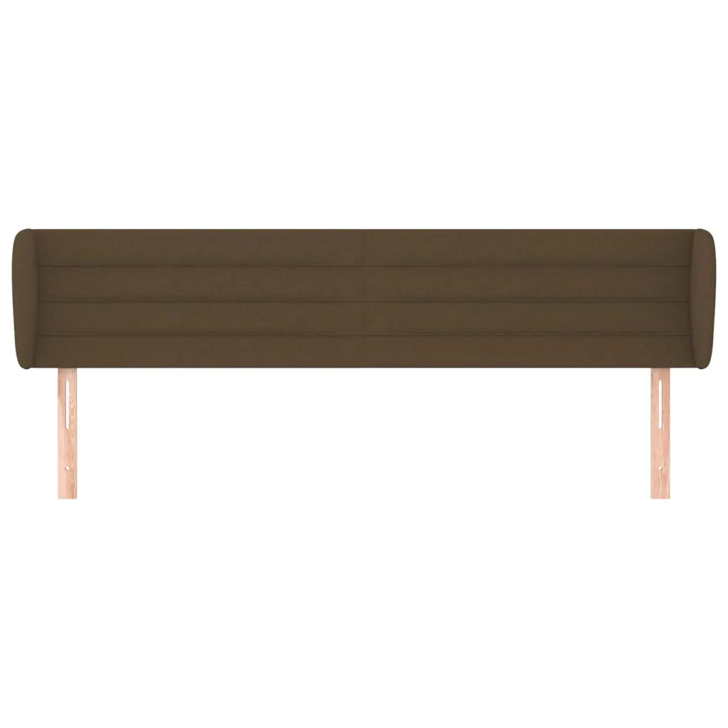 Testiera | Testata ad Orecchio Marrone Scuro 163x23x78/88 cm in Tessuto