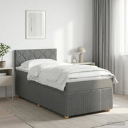 Letto box spring con materasso Grigio Scuro 100 x 200 cm 3451406