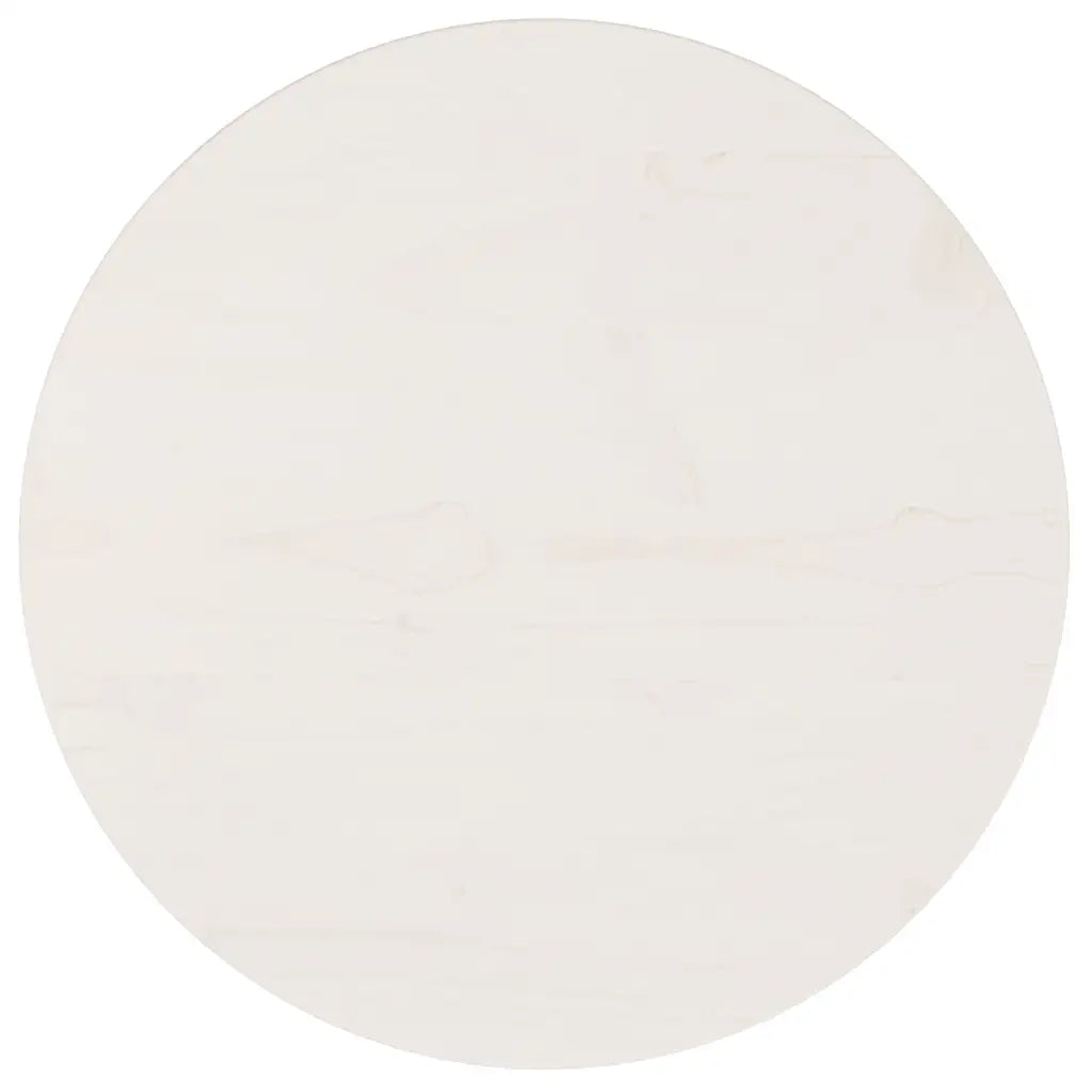 Piano Tavolo Rotondo Bianco Ø40x3 cm in Legno Massello di Pino 833659