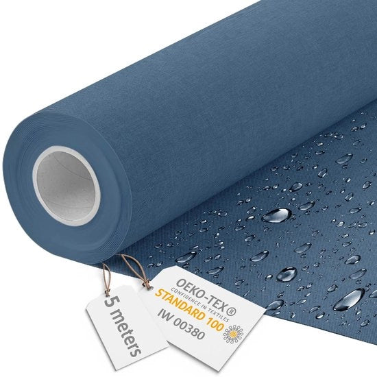 Tela Acquaparante per metro, Panno Imitazione 160 cm largo - Tela impermeabile 220 g/m2 600D - Tela per ombrelli Acquaparante per metro, Denim Dream 5M