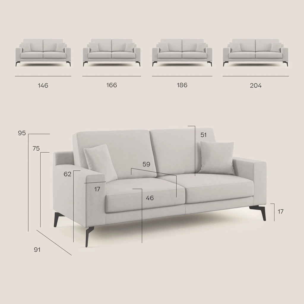 Prestige Divano design moderno T11 186 cm blu