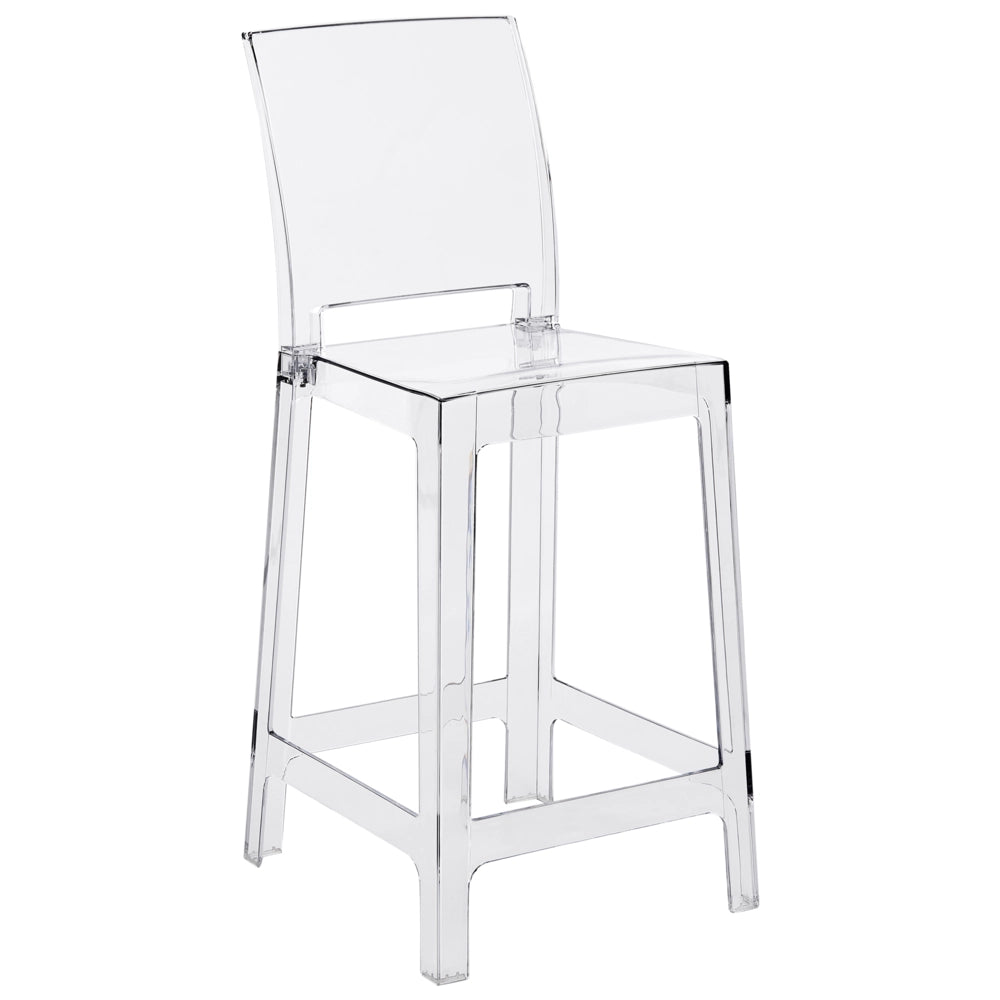 Set di 2 sgabelli da bar plastica trasparente sedie da bar sedia alta cucina moderno