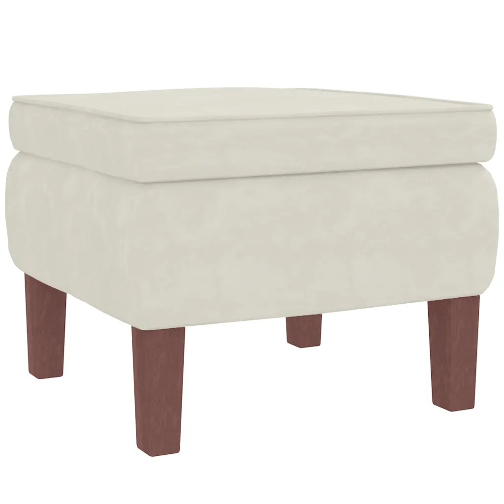 Sedia a dondolo con schienale alto in velluto crema CFW9212560