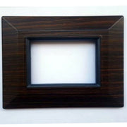 Trade Shop - Placca Placchetta Placchette Compatibili Per Serie Axolute Bticino Colorate Sq - Legno Scuro -3 Fori     -