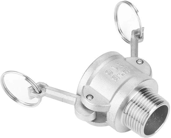 Adattatore per pompa di scarico - DN20 3/4 B - Sostenibile e resistente all'ossidazione - Fitting femmina Camlock - Ideale per pompe di scarico - Adatto per applicazioni di...