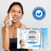 MAURY'S SET 3CF SALVIETTE DETERGENTI UMIDIFICATE STRUCCANTI 3IN1 30PZ PELLI SENSIBILI
