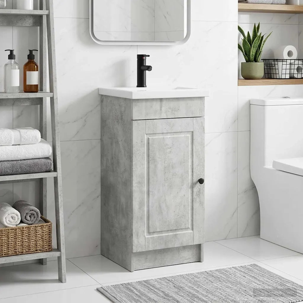 Mobile da bagno con lavabo Grigio Cemento 42 x 40 x 84,5 cm 890057