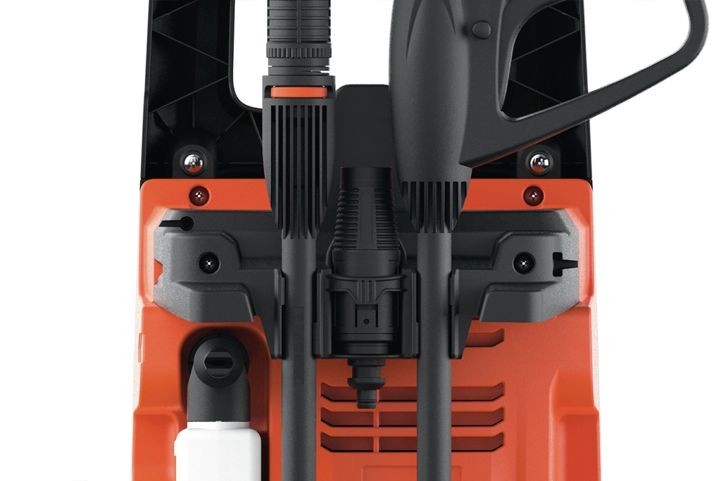 Black+Decker Idropulitrice BXPW1400PE ad Alta Pressione, per Auto ed Esterni Casa, con Patio Cleaner e Spazzola Fissa (1400 W, 110 bar, 390 l/h)