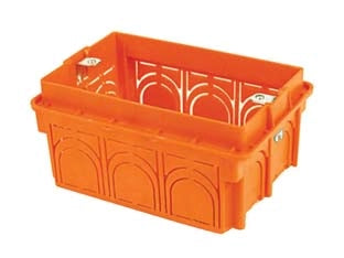 SCATOLA DA INCASSO CON INSERTI IN METALLO SENZA COPERCHIO- - 3 posti tipo 503- mm.97x61x51 - (1703.XL) - 12 pezzi MARLANVIL
