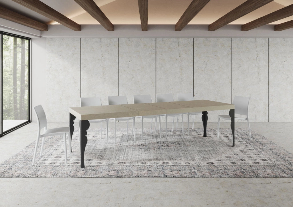 Tavolo Allungabile 200-460x90x77 cm Paxon Premium Cashmere Telaio Antracite