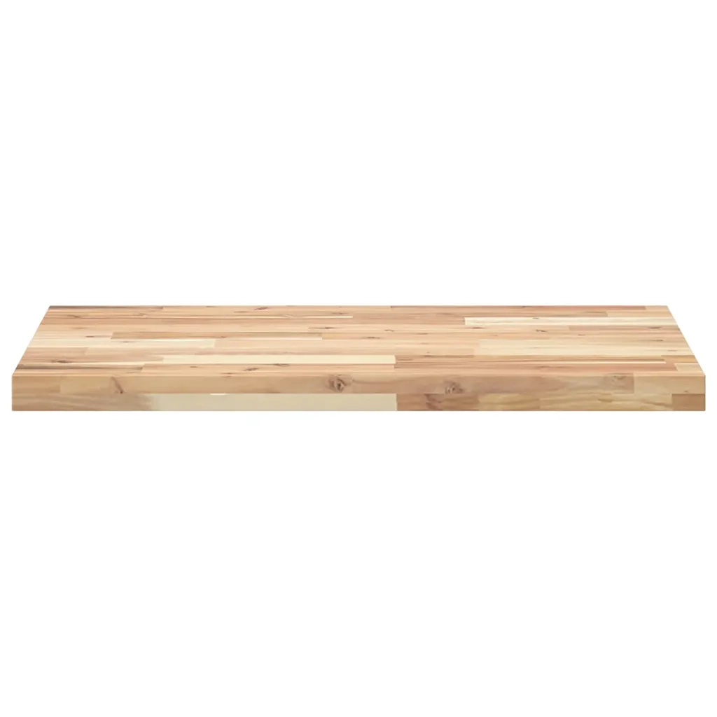 Piano Tavolo Rettangolare 80x50x4cm in Legno Massello di Acacia 4008785