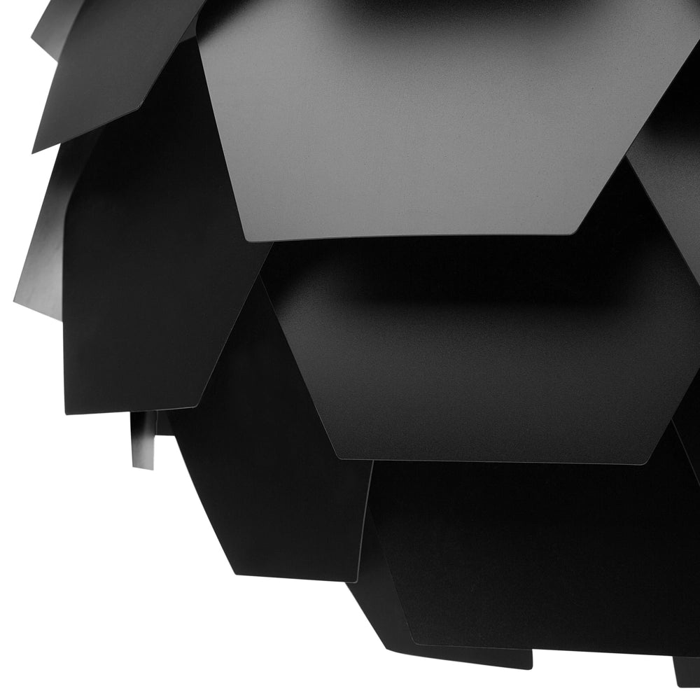 Lampadario Lampada a Sospensione con paralume a pigna in plastica di colore nero soggiorno stile moderno