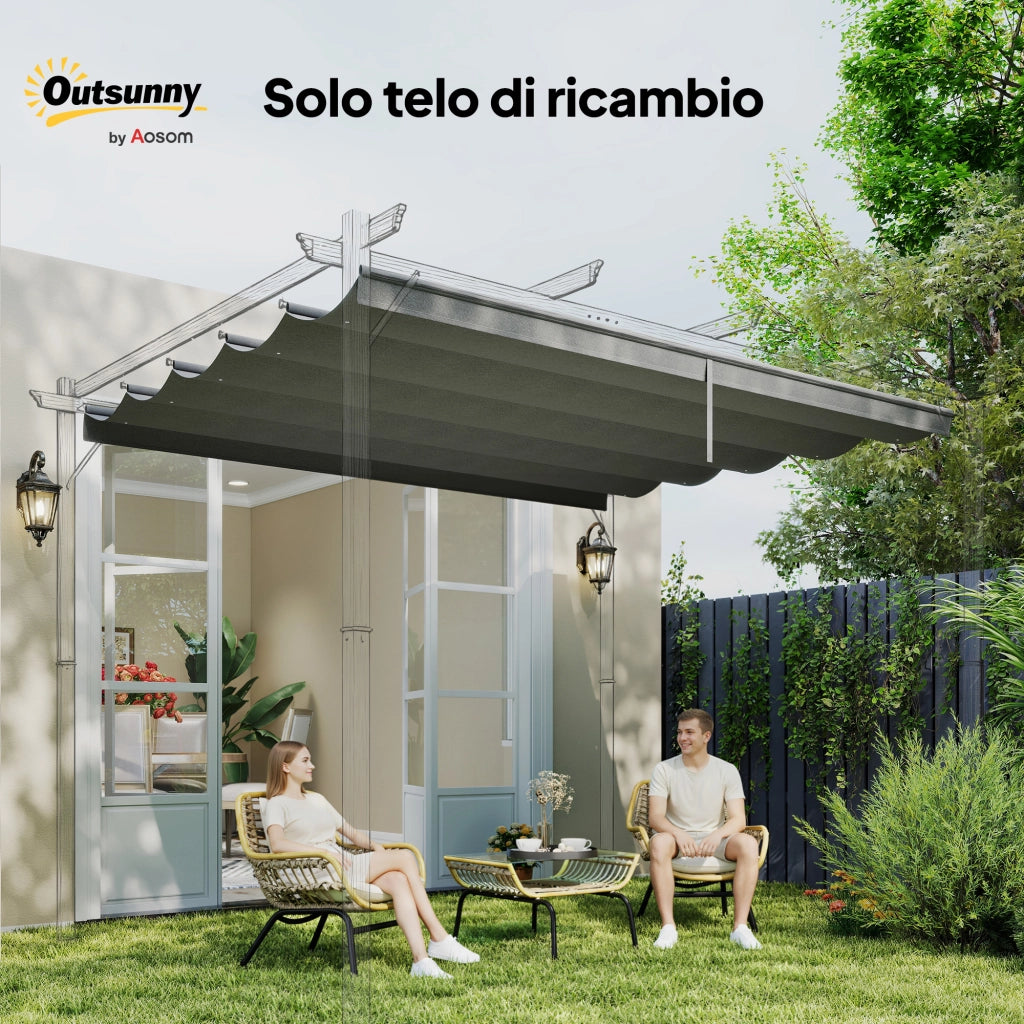 Tettuccio per Gazebo 3x3 m ¨C Minimal ¨C Grigio Chiaro