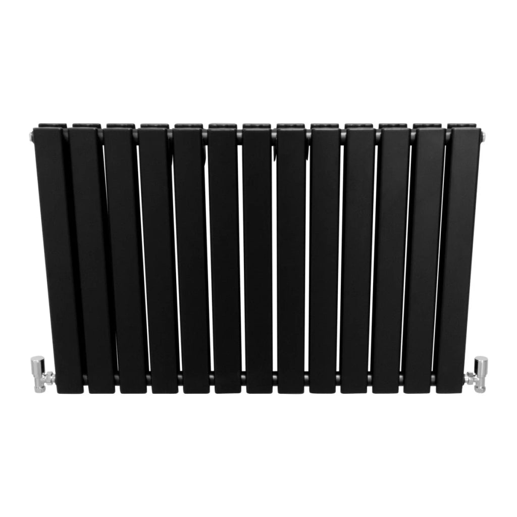 Radiatore Termosifone Termoarredo Design Piatto Pannello Elementi Nero Opaco