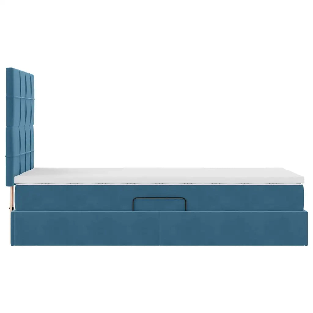 Letto con contenitore e materasso Blu Scuro 100 x 200 cm 3372013