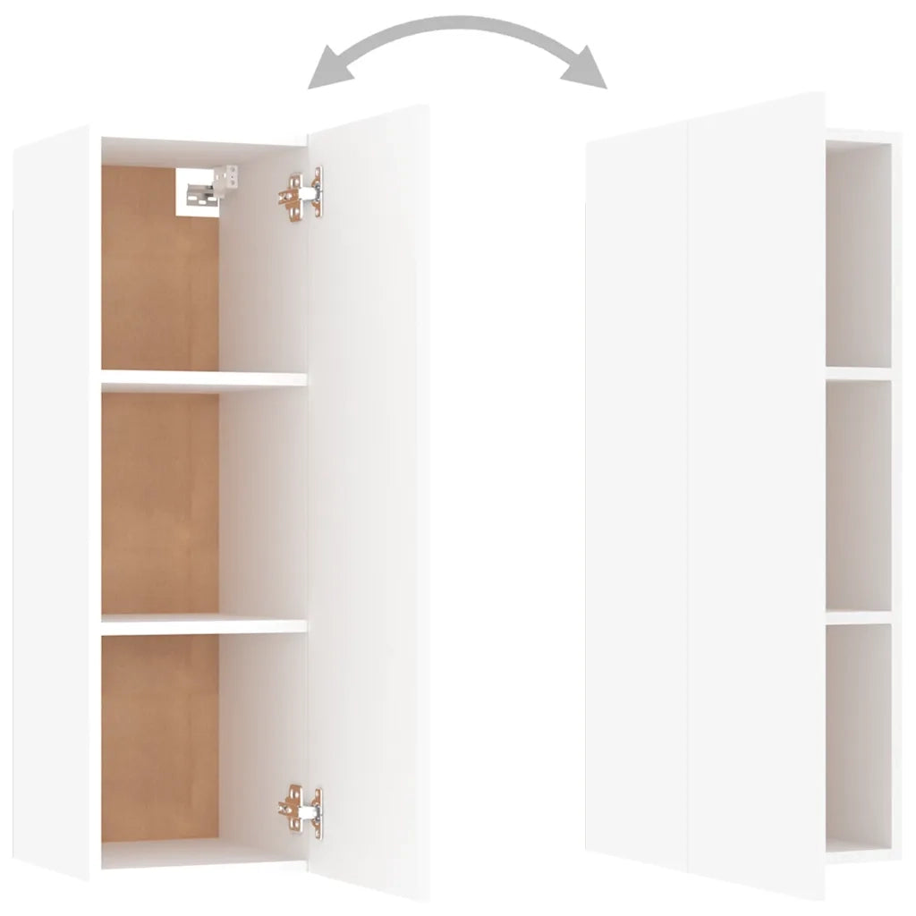 Set Mobili Porta TV 4 pz | Armadietto TV | Mobile Porta TV Bianco in Legno Multistrato