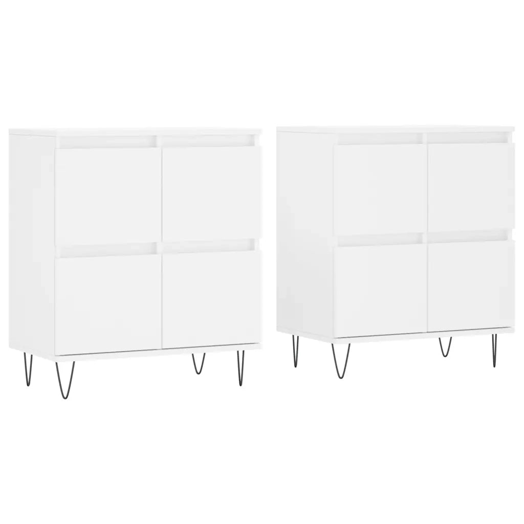 Credenze 2 pz Bianche in Legno Multistrato 3190173