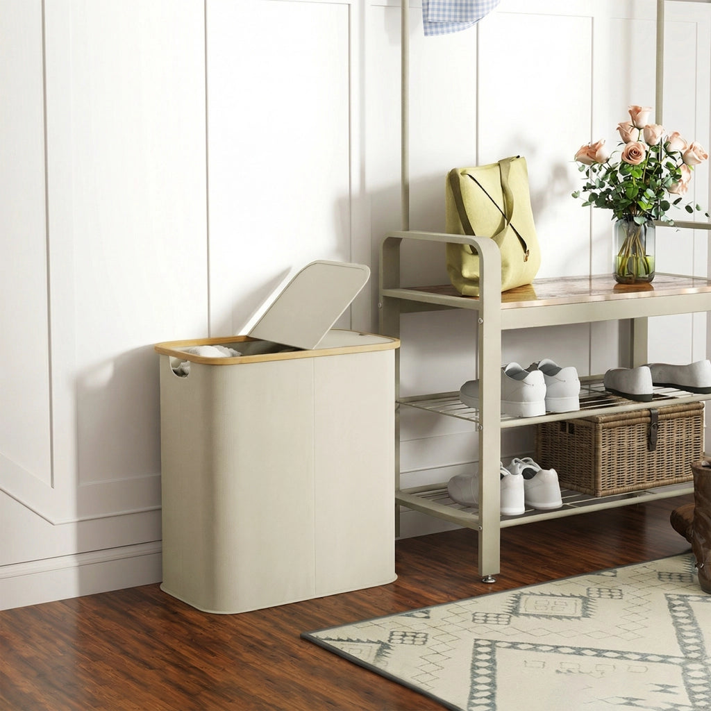 Cestino per bucato pieghevole 80L ¨C Minimal ¨C beige