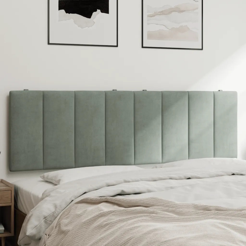 Cuscino Testiera Hanko Grigio Chiaro 160 cm in Velluto 374675