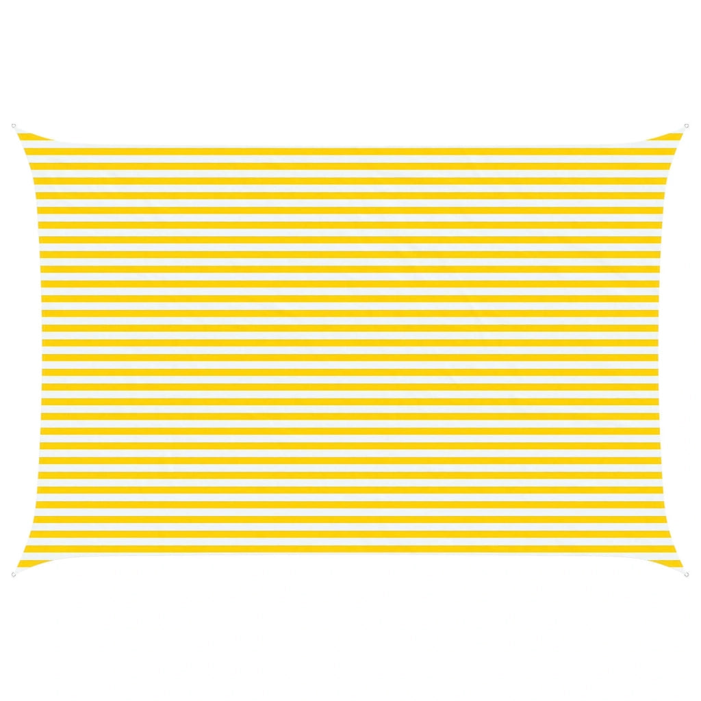 Vela da ombra solare Giallo e Bianco 6 x 4 m 42031077