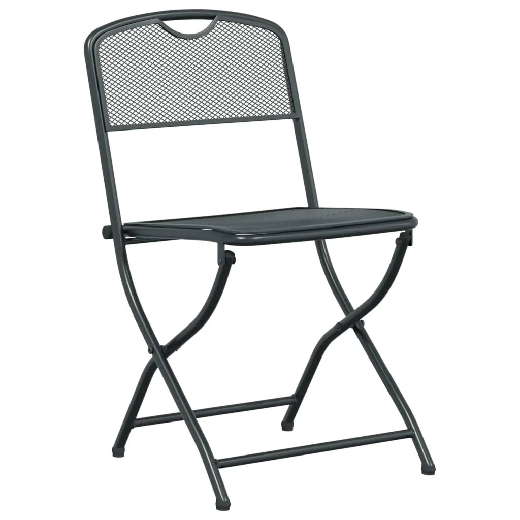 Sedie da giardino 2 pz | Sedie da Esterno Antracite 52,5 x 46 x 82 cm Ferro