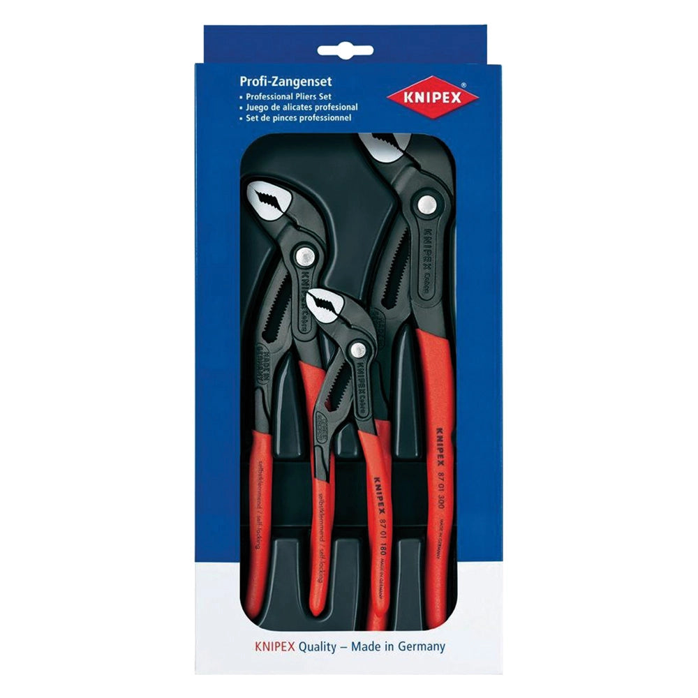 SET PINZA POLIGRIP REGOLABILE 'COBRA' mm 180 - 250 - 300  - KNIPEX