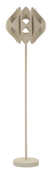 Lampada da Terra SPACE MODERN 39,5x39,5x155 cm - Piantana in Ferro color Crema - Attacco E27 40W - Design Scultoreo e Futuristico