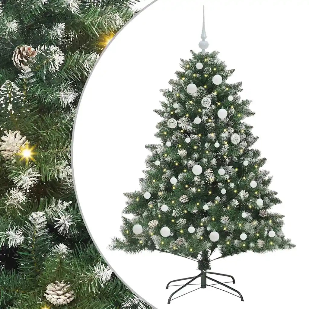 Albero di Natale artificiale con 150 LED Verde 150 cm 3395224