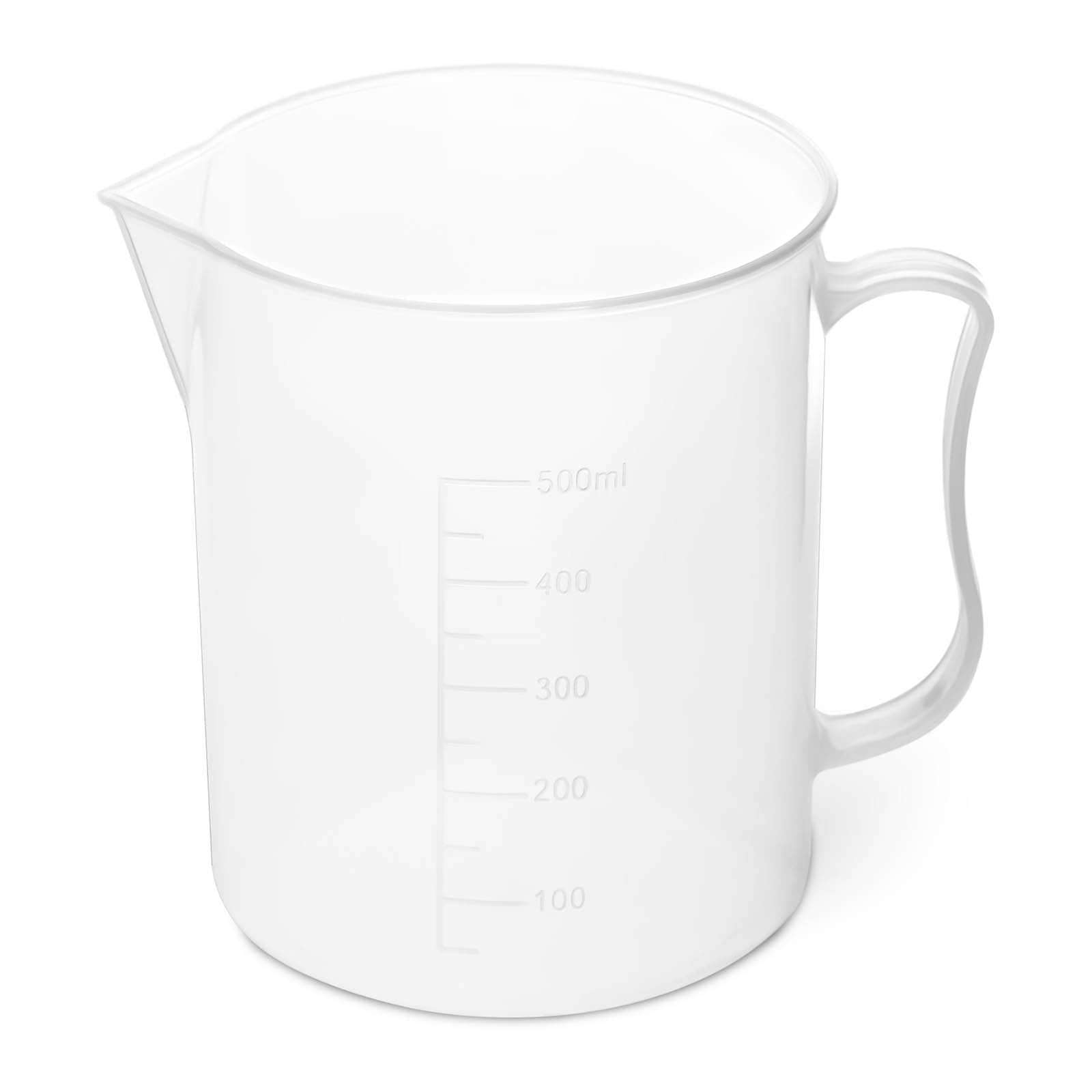 Bicchiere graduato - 10 unità - con beccuccio e manico - 500 ml 14_0005864