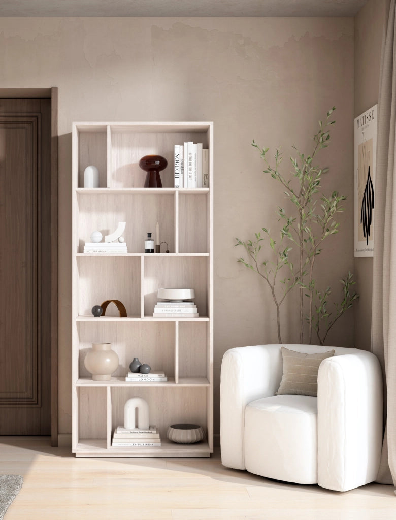 Libreria Herdasa effetto bianco 191x80x32