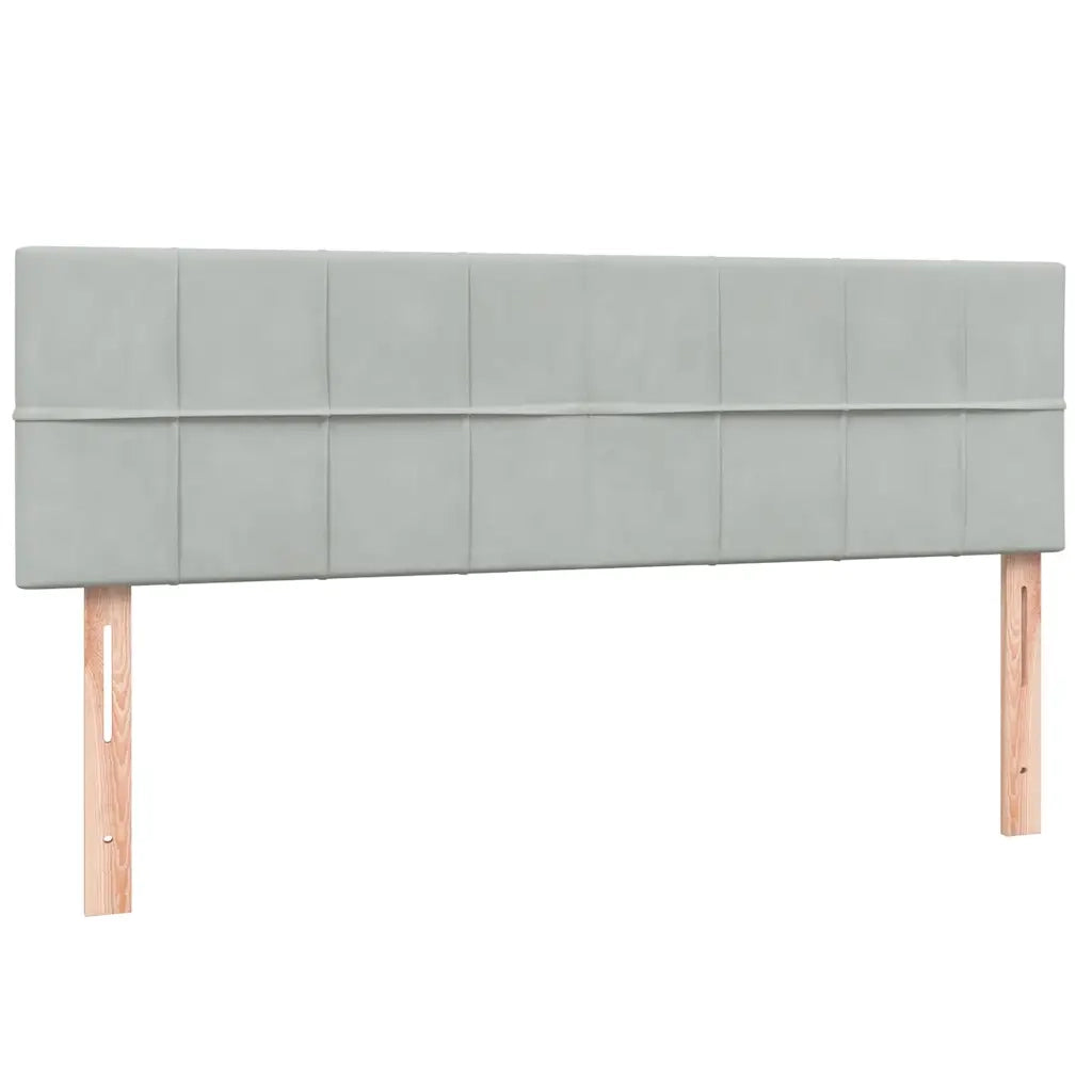Letto a Molle con Materasso e LED Grigio Chiaro 160x210cm Velluto 3316887