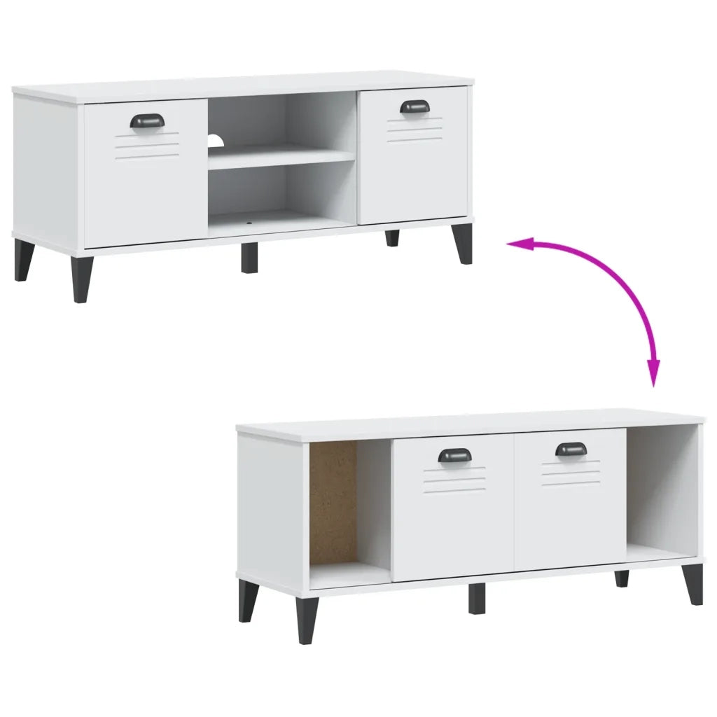 Panca Porta Scarpe | Scarpiera | Mobile per scarpe VIKEN Bianca 106x35x45 cm Legno Multistrato