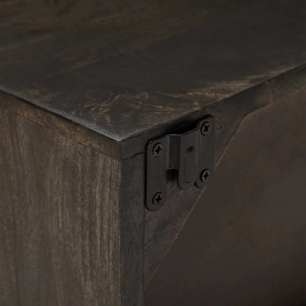 Comodino | Armadio da Notte | Mobiletto da notte a muro fatto a mano Marrone caff¨¨ 40 x 30 x 20 cm