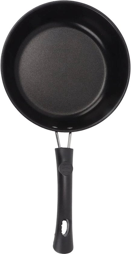 Padella per Uova in Acciaio Inox - Antiaderente Professionale - Frittiera Leggera da Cucina - Per Casa e Ristorante - Facile da Pulire (14 cm)
