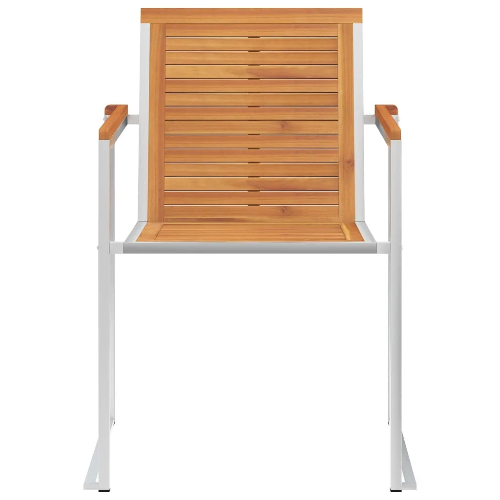 Sedie da Giardino con Cuscini 4 pz in Legno Massello di Acacia 3078484