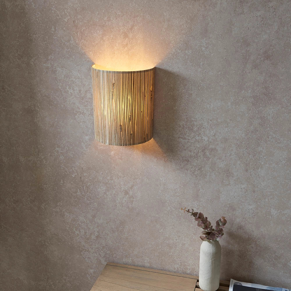 Applique LONGSHORE japandi in erba marina beige E27 Endon