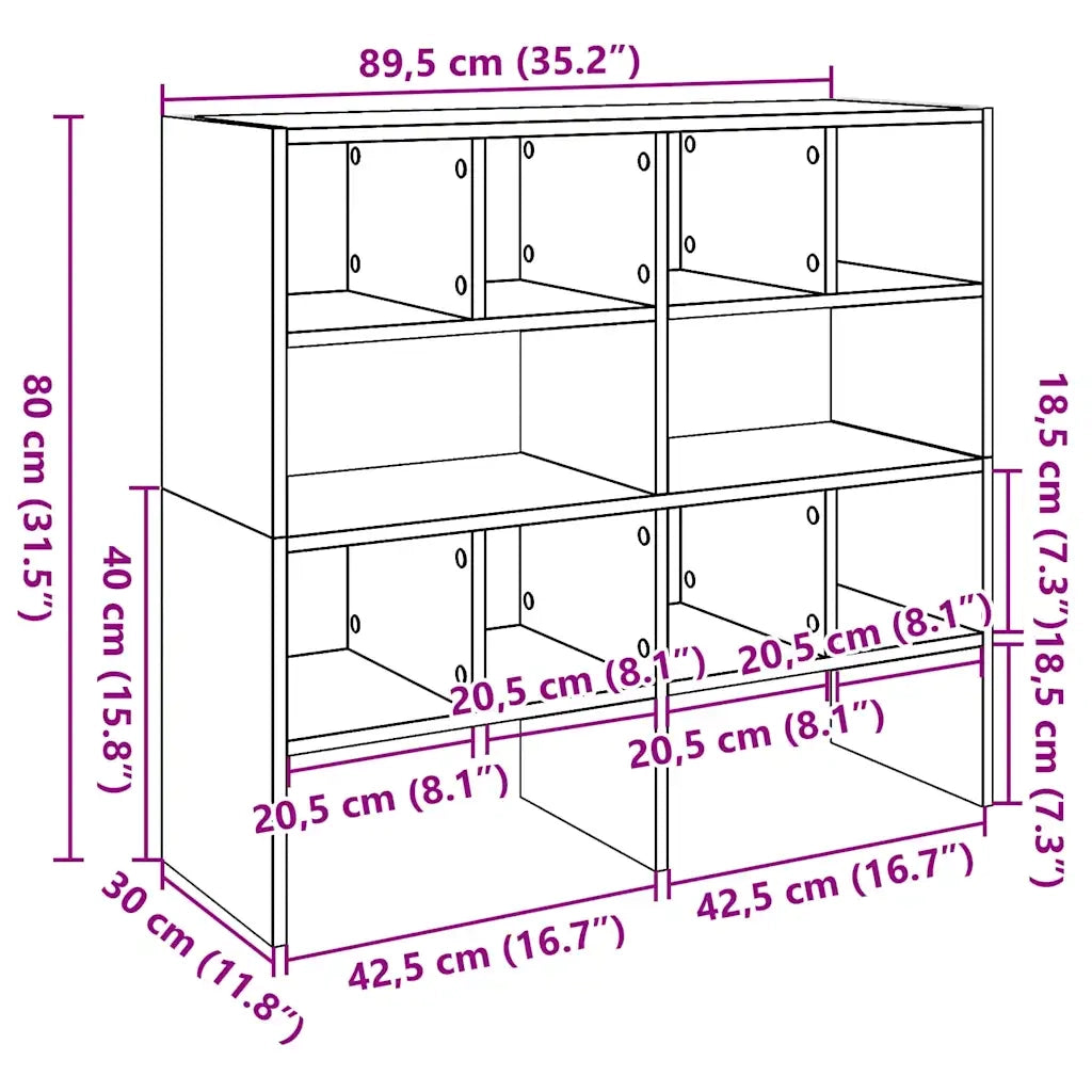 Scarpiere 2 pz Impilabili Grigio Cemento 89,5x30x40 cm 858846