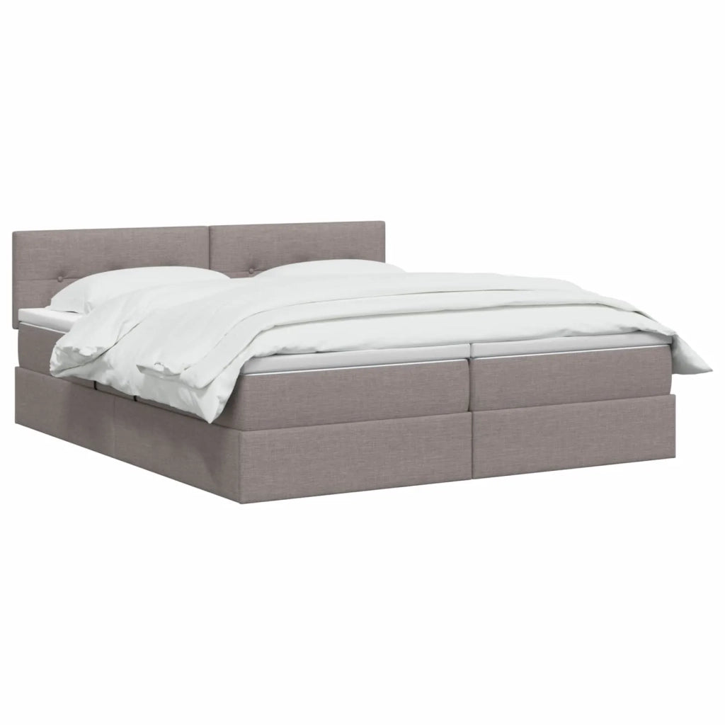 Letto con contenitore LED e materasso Tortora 200 x 200 cm 3459357