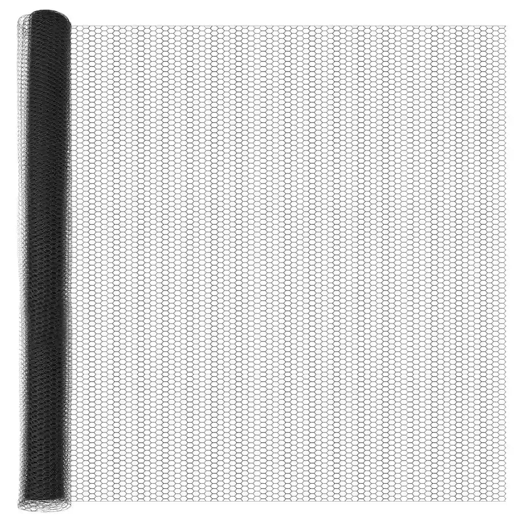 Palo della recinzione Grigio 25 x 1,5 m (rete da 25 mm) Acciaio