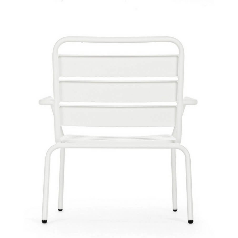 Set 2 Poltrone Acciaio Bianco Moderno da Esterno - MARLYN