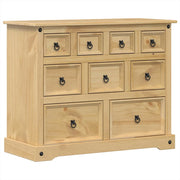 Cassettiera Corona 101x45x82 cm in Legno Massello di Pino CFW2549845