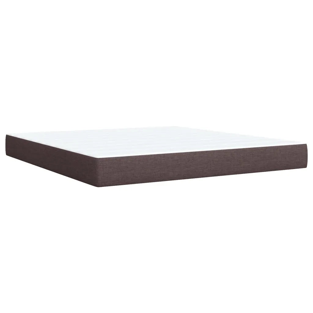 Giroletto a Molle con Materasso Marrone Scuro 180x200cm Tessuto 3292870