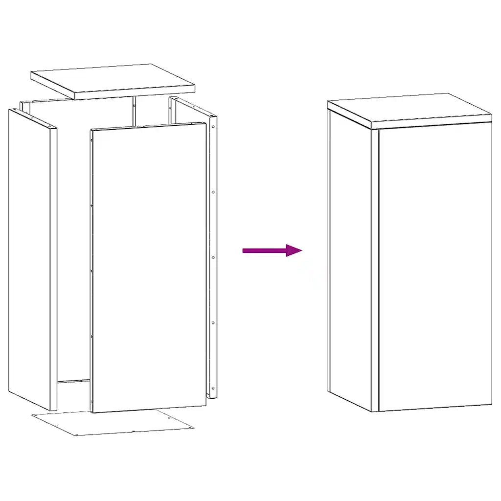 Supporto per piante | Sostegno per piante 2 pz Bianco 24 x 24 x 55 cm Acciaio