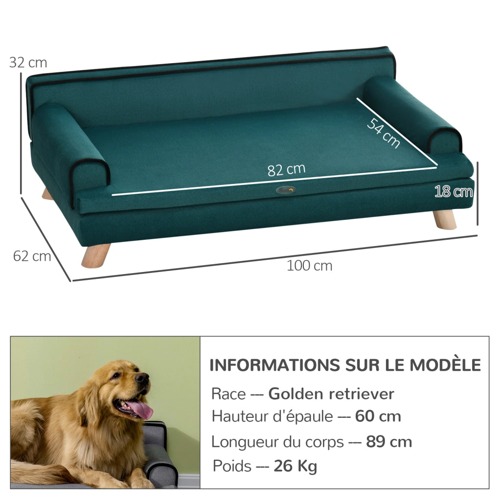 Cuscino per cani e gatti ¨C Minimal ¨C blu canard 100x62x32