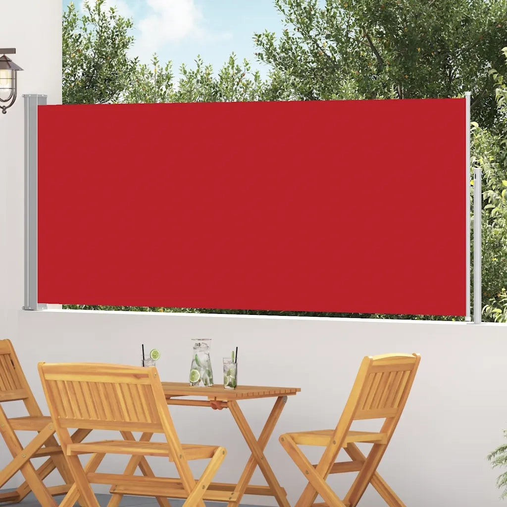 Tenda da Sole Laterale Retrattile 120 x 300 cm Rossa 45362