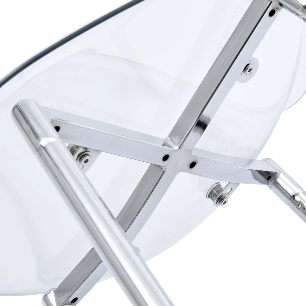 Set di 2 sgabelli da bar trasparenti con struttura in metallo argento/oro/nero, sedie dal design moderno per cucina, bar o sala da pranzo (solo sedie,