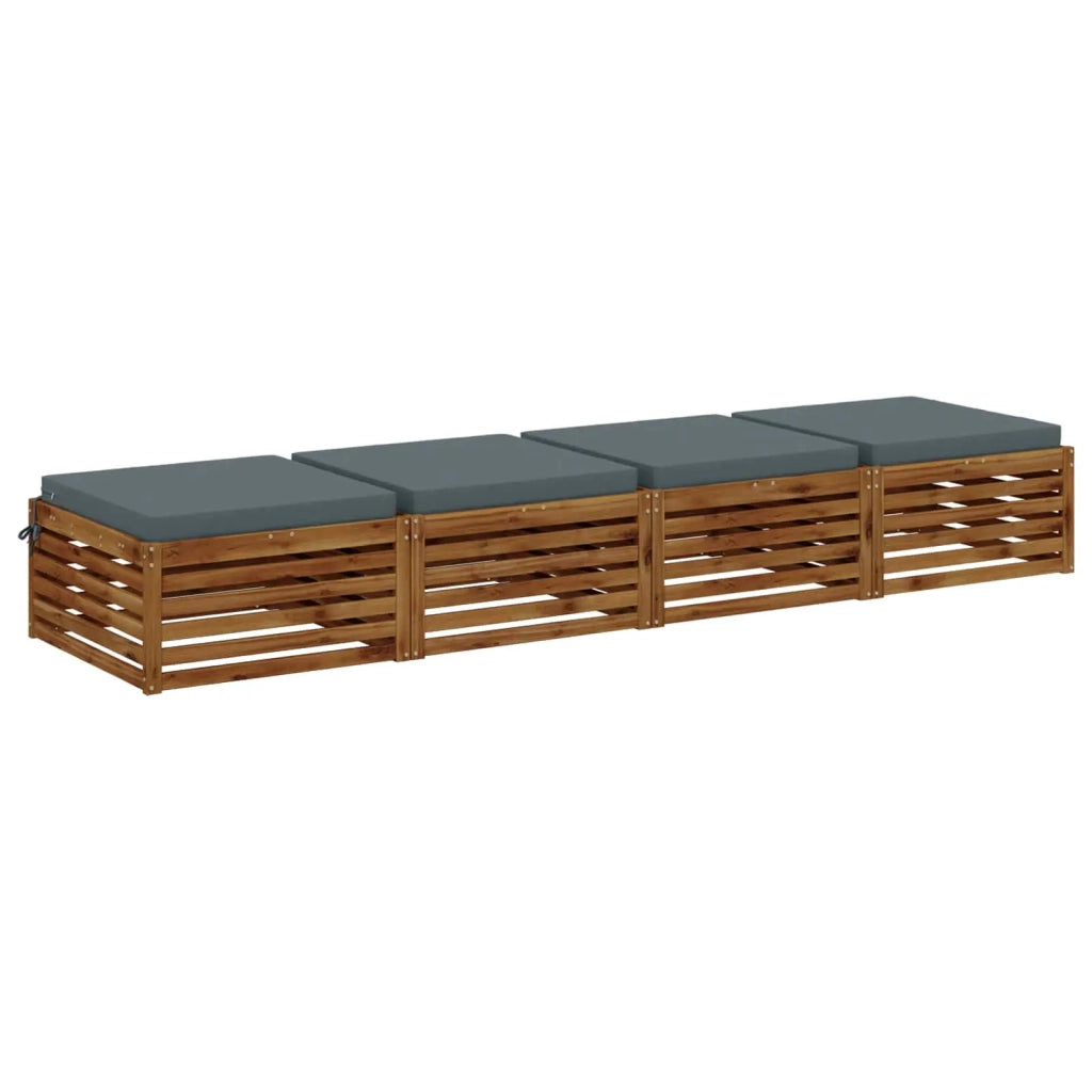 Cuscini per Sedia in 4 Pezzi SOEST 4 pz 100% Poliestere Blu 945060