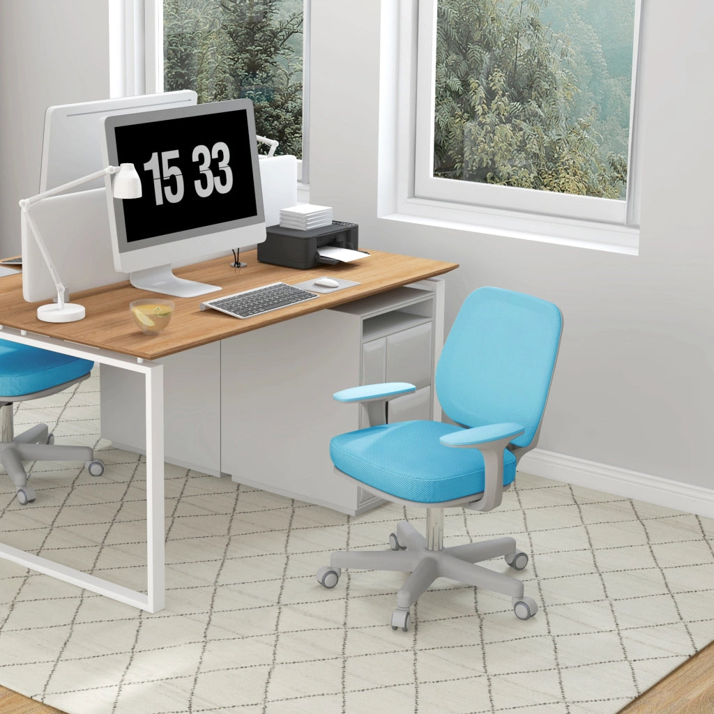 Sedia da Ufficio Ergonomica Reclinabile ¨C zephmum ¨C Azzurra 55x48x82.5-94.5 cm